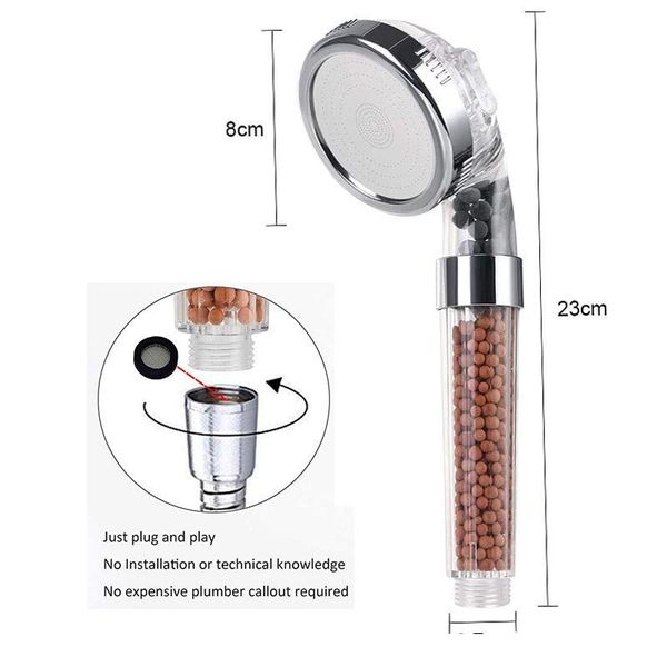zhangji new arrival 3 modes adjustable bath spa shower head high pressure saving water bathroom anion filter showe jllrvj
zhangji new arrival 3 modes adjustable bath spa shower head high pressure saving water bathroom anion filter showe jllrvj