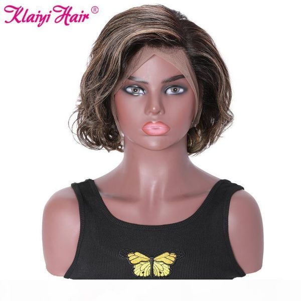 klaiyi hair highlight pixie cut wave wig 150% density short bob wigs for women 13x4 lace front human hair wigs remy, Black;brown
klaiyi hair highlight pixie cut wave wig 150% density short bob wigs for women 13x4 lace front human hair wigs remy, Black;brown