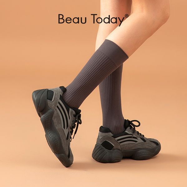 beautoday chunky sneakers women suede leather mesh round toe cross-tied platform lady casual dad shoes handmade 29347 201119, Black
beautoday chunky sneakers women suede leather mesh round toe cross-tied platform lady casual dad shoes handmade 29347 201119, Black
