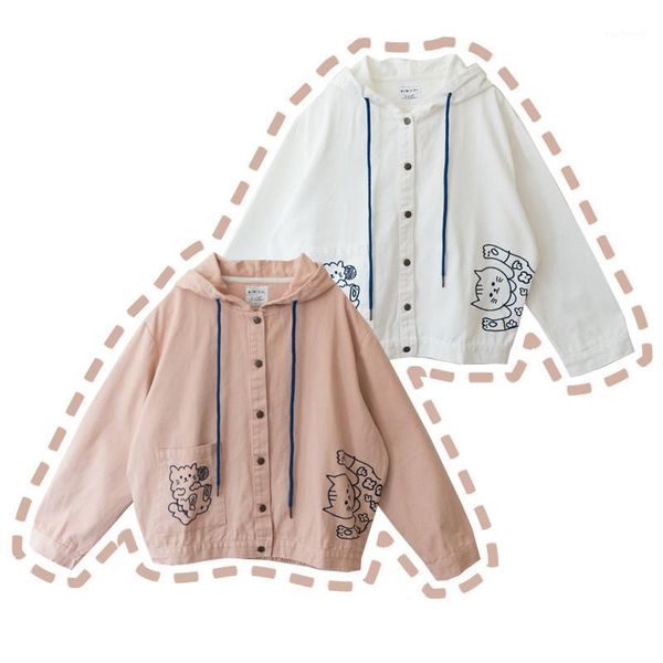 women's jackets double cat sweet cute women's short jacket long sleeve outwear embroidery kawaii girls spring hooded coat1, Black;brown
women's jackets double cat sweet cute women's short jacket long sleeve outwear embroidery kawaii girls spring hooded coat1, Black;brown