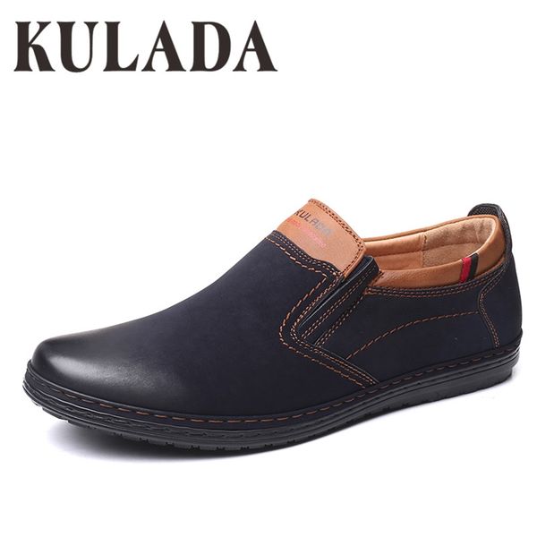 kulada men's casual fashion leather comfortable men pull-on hand-made light shoes 201130, Black
kulada men's casual fashion leather comfortable men pull-on hand-made light shoes 201130, Black