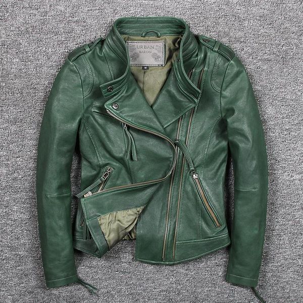 genuine women real sheepskin motorcycle leather jacket coat casual slim green autumn winter jaqueta de couro, Black
genuine women real sheepskin motorcycle leather jacket coat casual slim green autumn winter jaqueta de couro, Black