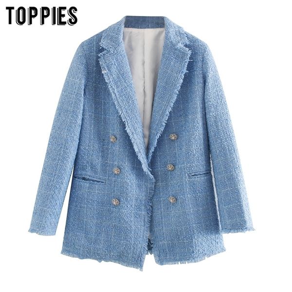 ies blue twill tweed jacket vintage lattice women suit jackets ladies asymmetrical double breasted coat 201106, Black;brown
ies blue twill tweed jacket vintage lattice women suit jackets ladies asymmetrical double breasted coat 201106, Black;brown