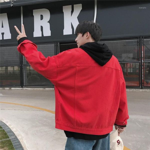 2018 new men's denim streetwear bomber slim fit jacket youth cowboy coats black/red/white/green windbreaker s-2xl1, Black;brown
2018 new men's denim streetwear bomber slim fit jacket youth cowboy coats black/red/white/green windbreaker s-2xl1, Black;brown