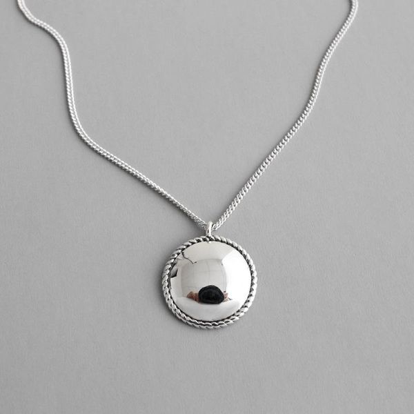 chokers s925 sterling silver retro twist border round convexity pendant tag clavicle necklace chain student style jewelry, Golden;silver
chokers s925 sterling silver retro twist border round convexity pendant tag clavicle necklace chain student style jewelry, Golden;silver