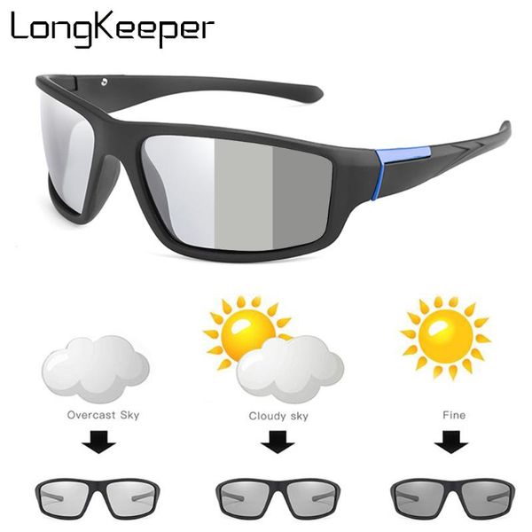 longkeeper men pchromic sunglasses matte black sports goggles women color changing polarized driving sun glasses uv400, White;black
longkeeper men pchromic sunglasses matte black sports goggles women color changing polarized driving sun glasses uv400, White;black