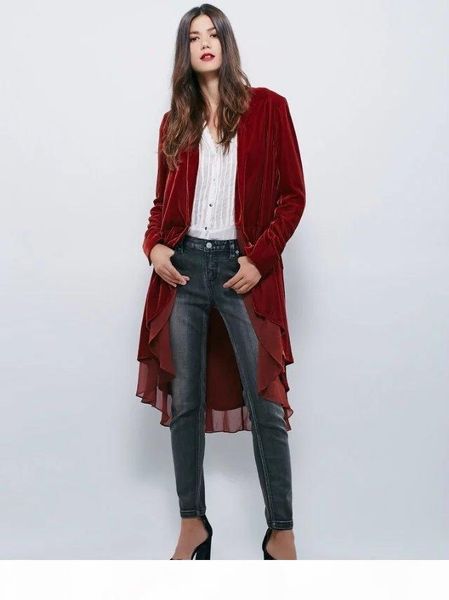 elegant velvet chiffon ruffles trench coat women fashion open stitch dovetail casaco feminino office lady velvet duster blazermx190821, Tan;black
elegant velvet chiffon ruffles trench coat women fashion open stitch dovetail casaco feminino office lady velvet duster blazermx190821, Tan;black