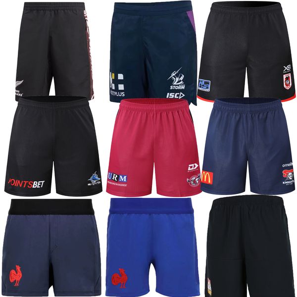rugby shorts 2020 parramatta eels manly canberra cowboys cronulla sharks knights penrith panthers wests tigers nrl rugby league jerseys, Black;red