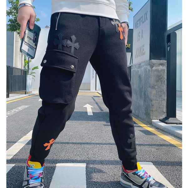 autumn and winter ch crosin cross sanskrit patchwork leather thickened corset casual sportswear men's pants, Black
autumn and winter ch crosin cross sanskrit patchwork leather thickened corset casual sportswear men's pants, Black