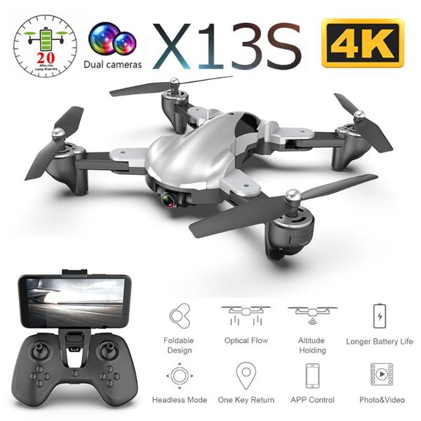x13s profissional drone wifi fpv with wide angle hd 4k dual camera optical flow mode foldable rc quadcopter helicopter toys gift
x13s profissional drone wifi fpv with wide angle hd 4k dual camera optical flow mode foldable rc quadcopter helicopter toys gift