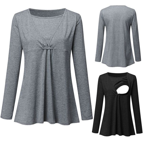 maternity tshirt women mom pregnant nursing baby long sleeved solid maternidad ropa lactancia breastfeeding blouse lj201120, White
maternity tshirt women mom pregnant nursing baby long sleeved solid maternidad ropa lactancia breastfeeding blouse lj201120, White