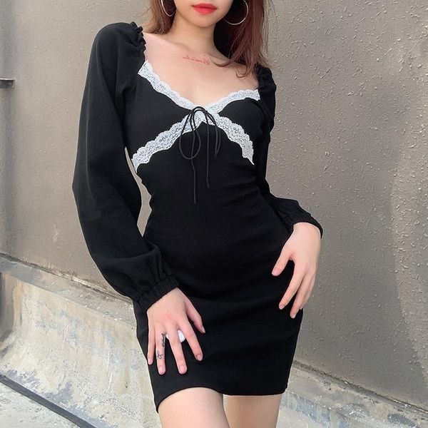 autumn dress women v neck long sleeve dress wrap mini bodycon dresses evening party clothes ladies lace dresses vestidos, Black;gray
autumn dress women v neck long sleeve dress wrap mini bodycon dresses evening party clothes ladies lace dresses vestidos, Black;gray