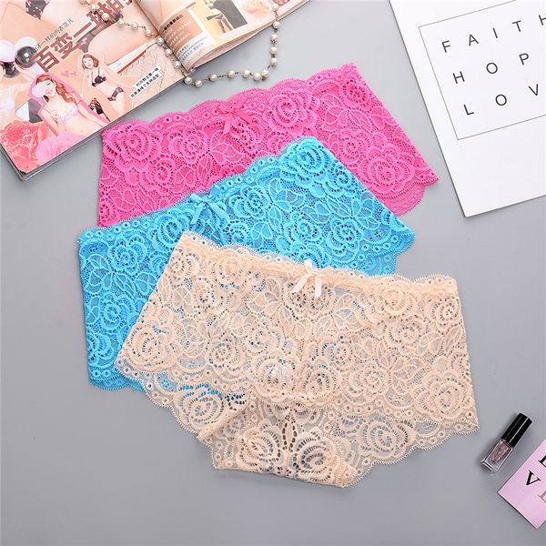 lace low waist panties hollow out comfortable breathable casual designer briefs female solid color underwears, Black;pink
lace low waist panties hollow out comfortable breathable casual designer briefs female solid color underwears, Black;pink