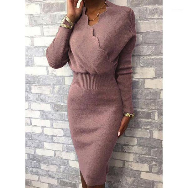 autumn winter women dress solid high waist hip-dress slim casual dress elegant v neck wave dresses women clothing1, Black;gray
autumn winter women dress solid high waist hip-dress slim casual dress elegant v neck wave dresses women clothing1, Black;gray