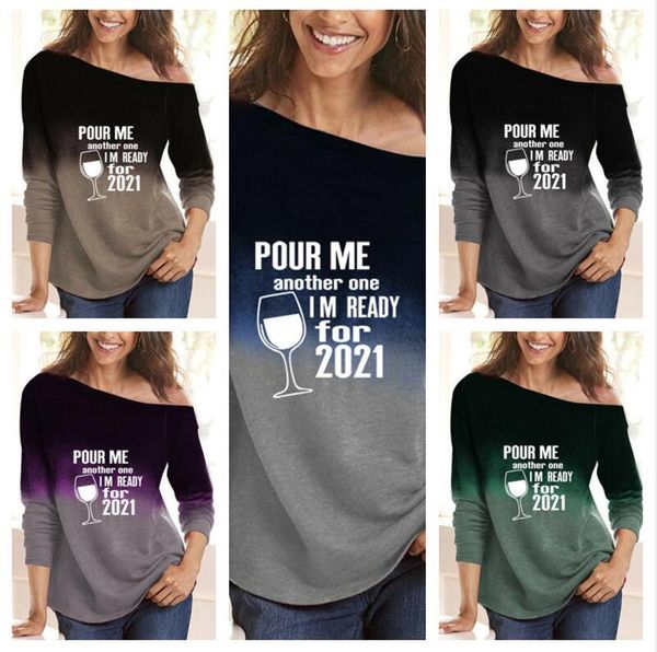 s-3xl women designer hoodies long sleeve t-shirt letters printed pullovers pour me another one i am ready for 2021 ladies blouse g10403, White
s-3xl women designer hoodies long sleeve t-shirt letters printed pullovers pour me another one i am ready for 2021 ladies blouse g10403, White