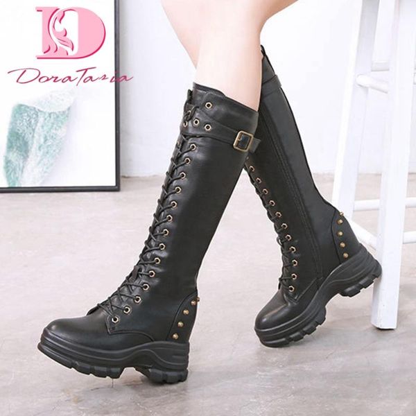 boots doratasia fashion female platform height increasing women 2021 zipper rivet high heels shoes woman, Black
boots doratasia fashion female platform height increasing women 2021 zipper rivet high heels shoes woman, Black