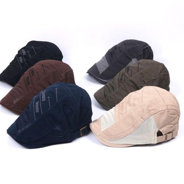 berets summer beret hats men women breathable forward cap solid mesh casual flat peaked net visor casquette, Blue;gray
berets summer beret hats men women breathable forward cap solid mesh casual flat peaked net visor casquette, Blue;gray