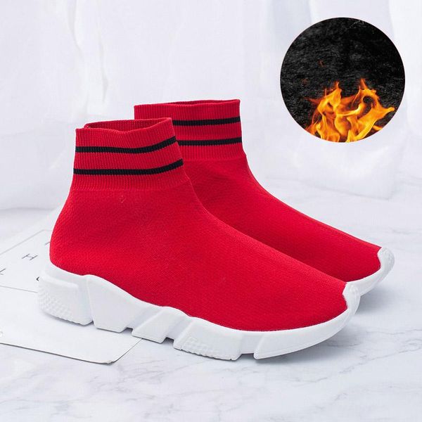 weweya warm plush christmas snow boots women stretch sock shoes women flats high ankle winter boots striped slip on plus size 45, Black
weweya warm plush christmas snow boots women stretch sock shoes women flats high ankle winter boots striped slip on plus size 45, Black