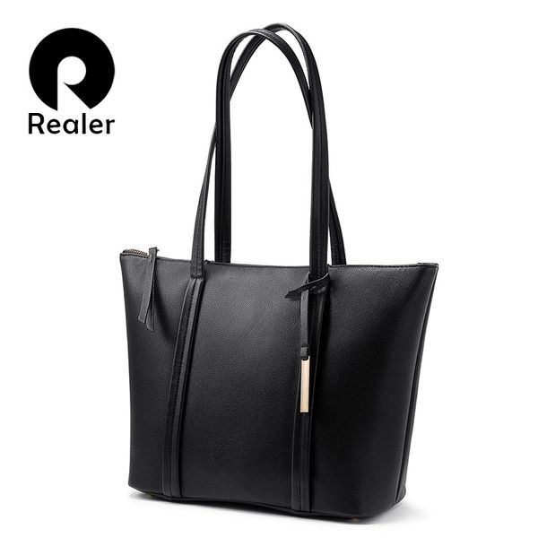 realer women handbag artificial leather classic design totes shoulder bag for ladies large capacity female tote bag 
realer women handbag artificial leather classic design totes shoulder bag for ladies large capacity female tote bag
