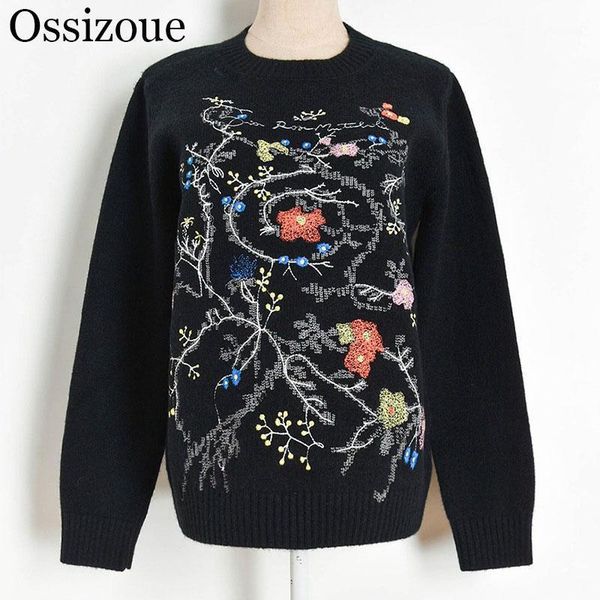 runway plus size women 2020 fashion elegant lady knitted sweater jumper luxury embroidery floral o neck female pullover chic, White;black
runway plus size women 2020 fashion elegant lady knitted sweater jumper luxury embroidery floral o neck female pullover chic, White;black