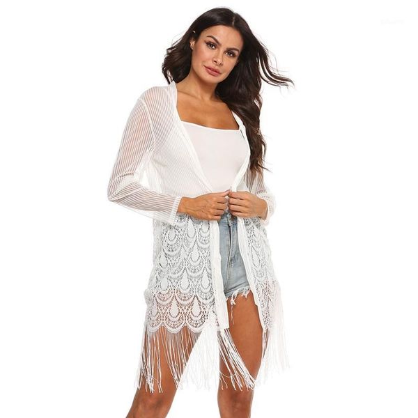women's lace fringed stitching long sleeve beach sunsn cardigan wild jacket white one size1, White;black
women's lace fringed stitching long sleeve beach sunsn cardigan wild jacket white one size1, White;black