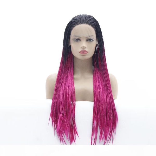 ombre braided lace front wig synthetic lace front wig long ombre american braids heat resistant synthetic wig for women, Black
ombre braided lace front wig synthetic lace front wig long ombre american braids heat resistant synthetic wig for women, Black