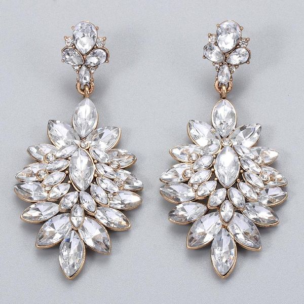 wholesale luxury statement earring for women 2021 female trendy big crystal drop earrings fashion jewelry gift charm accessories, Silver
wholesale luxury statement earring for women 2021 female trendy big crystal drop earrings fashion jewelry gift charm accessories, Silver