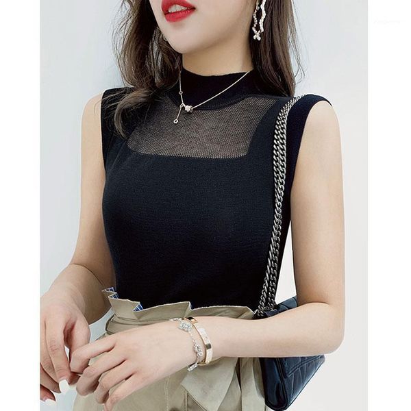 fashion knitted sleeveless vest women summer new turtleneck stretch transparent solid office ladies streetwear vkts11521, White
fashion knitted sleeveless vest women summer new turtleneck stretch transparent solid office ladies streetwear vkts11521, White