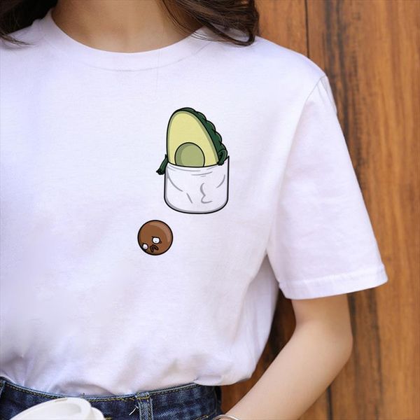 funny cartoon avocado harajuku t shirts women ullzang vegan small fresh t shirts 90s graphic tshirt korean style tees female, White 
funny cartoon avocado harajuku t shirts women ullzang vegan small fresh t shirts 90s graphic tshirt korean style tees female, White