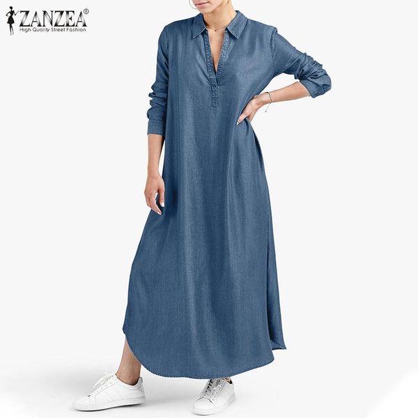 casual dresses 2021 zanzea fashion women v neck long sleeve kaftan dress denim blue sundress elegant solid loose vetidos femme robe, Black;gray
casual dresses 2021 zanzea fashion women v neck long sleeve kaftan dress denim blue sundress elegant solid loose vetidos femme robe, Black;gray