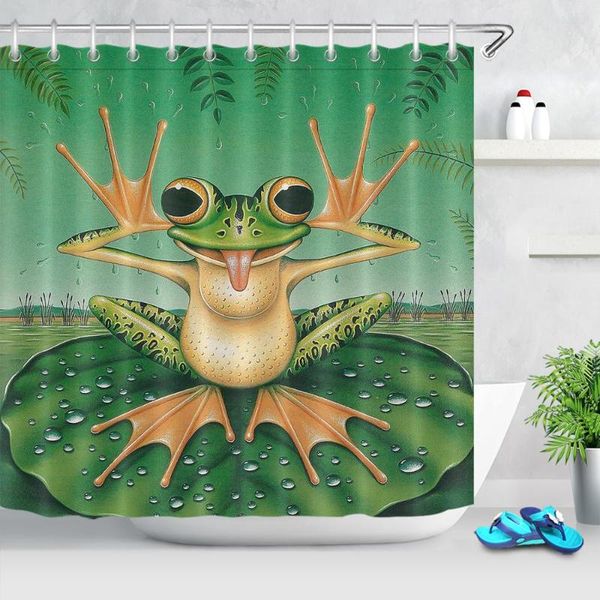 green frog shower curtains funny animal lotus leaf pattern polyester waterproof bathroom fabric shower curtain white hooks
green frog shower curtains funny animal lotus leaf pattern polyester waterproof bathroom fabric shower curtain white hooks