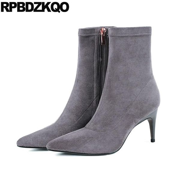 winter pointed toe shoes ladies suede fall ankle big size fur women side zip boots stiletto 11 plus 2021 high heel gray, Black
winter pointed toe shoes ladies suede fall ankle big size fur women side zip boots stiletto 11 plus 2021 high heel gray, Black