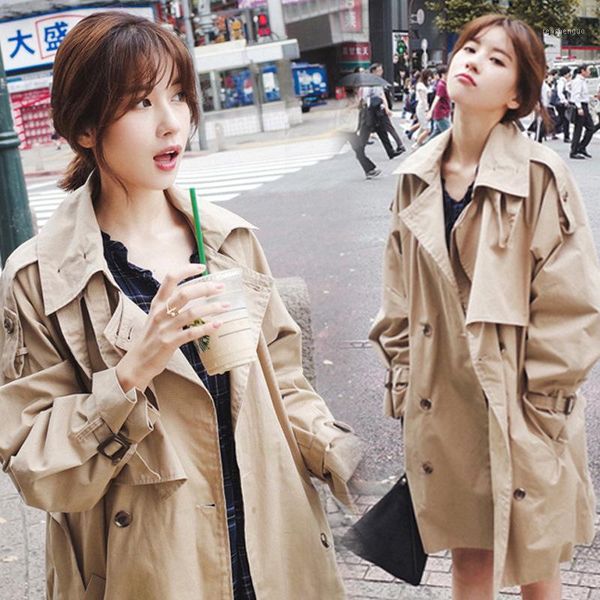 2019 elegant women casual trench coat spring autumn fashion lady double breasted outerwear female chic long coat khaki color1, Tan;black
2019 elegant women casual trench coat spring autumn fashion lady double breasted outerwear female chic long coat khaki color1, Tan;black