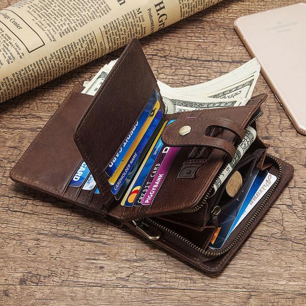 humerpaul genuine leather rfid vintage men wallet with coin pocket short hasp zipper wallets brand with card holders quality, Red;black
humerpaul genuine leather rfid vintage men wallet with coin pocket short hasp zipper wallets brand with card holders quality, Red;black