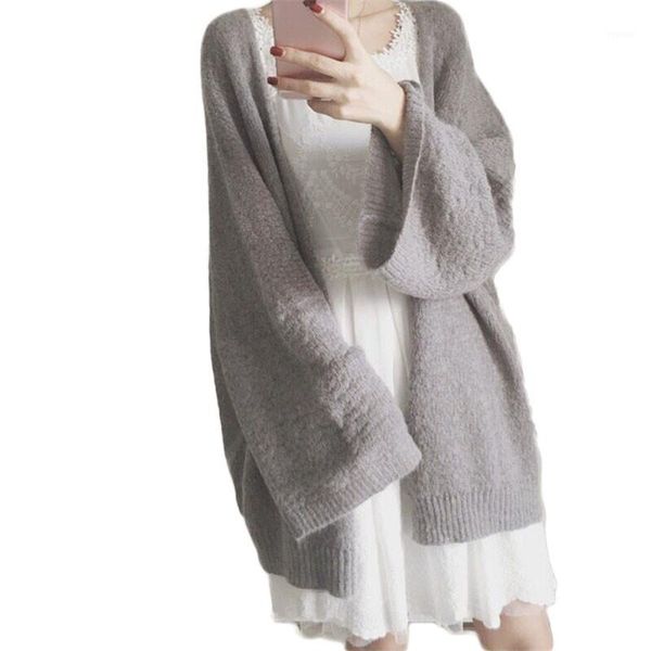 2019 spring autumn women thin knitted sweater coat long sleeve crochet female casual loose v-neck cardigans pull femme a1161, White
2019 spring autumn women thin knitted sweater coat long sleeve crochet female casual loose v-neck cardigans pull femme a1161, White