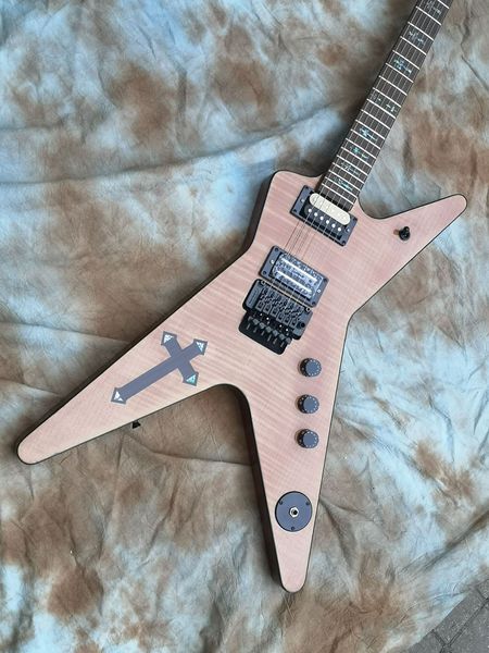 promotion southern cross dimebag darrell electric guitar natural flame maple abalone cross inlay, floyd rose tremolo, black hardware
promotion southern cross dimebag darrell electric guitar natural flame maple abalone cross inlay, floyd rose tremolo, black hardware