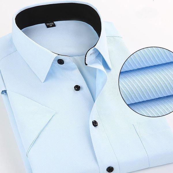 large size 6xl 7xl 8xl men's short sleeve shirts casual solid color formals dress shirt for men's shirts slim fit, White;black 
large size 6xl 7xl 8xl men's short sleeve shirts casual solid color formals dress shirt for men's shirts slim fit, White;black