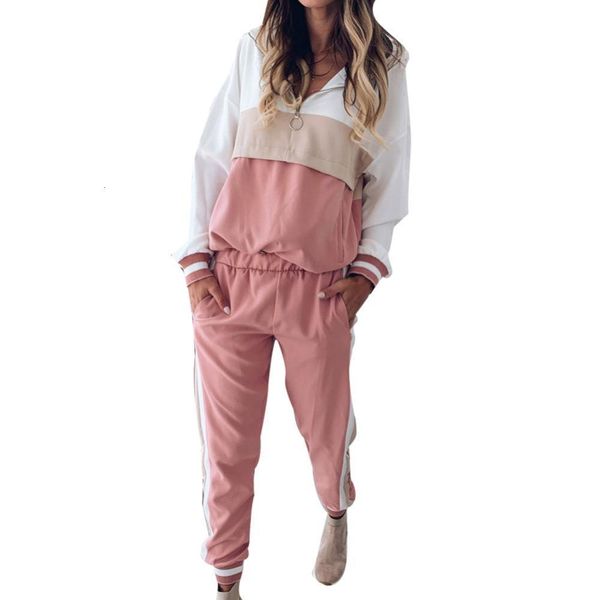 2pcs new fashion autume sport casual women splice color block zip with hoodie elastic waist ankle tied pants tracksuit, Gray
2pcs new fashion autume sport casual women splice color block zip with hoodie elastic waist ankle tied pants tracksuit, Gray