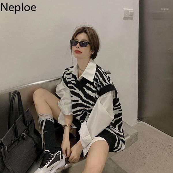 neploe zebra striped sweaters women loose casual knitted pullovers vest korean fashion knitwear tank white shirts female1, White;black
neploe zebra striped sweaters women loose casual knitted pullovers vest korean fashion knitwear tank white shirts female1, White;black