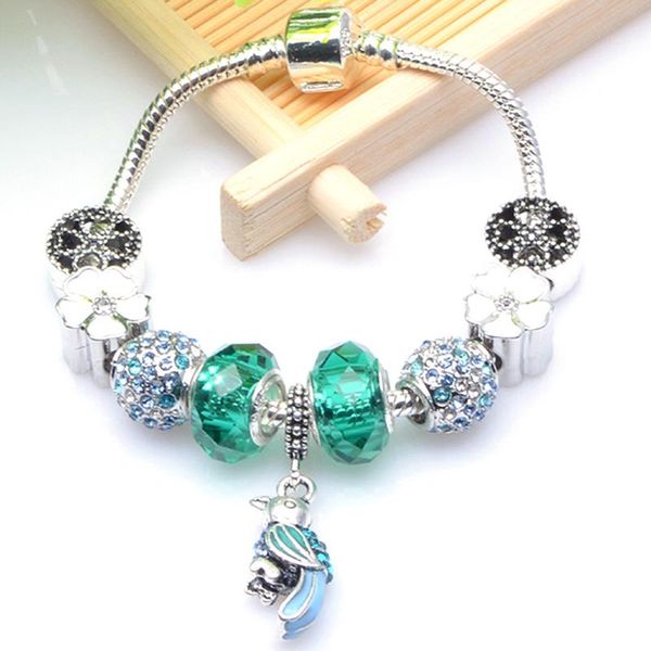 charm bracelets green woodpecker pendant bangles with snake chain beads for women christmas jeweley pulseira gift, Golden;silver
charm bracelets green woodpecker pendant bangles with snake chain beads for women christmas jeweley pulseira gift, Golden;silver