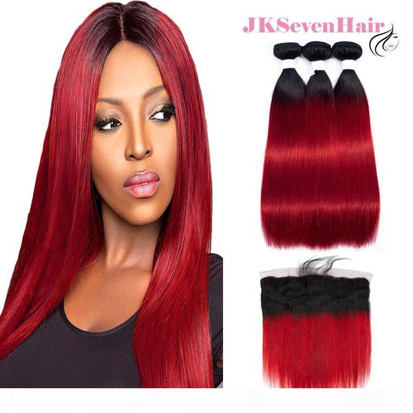 straight malaysian ombre hair 1b red 3pcs with 13x4inch lace frontal brazilian peruvian indian dark root red virgin human hair weaves, Black
straight malaysian ombre hair 1b red 3pcs with 13x4inch lace frontal brazilian peruvian indian dark root red virgin human hair weaves, Black