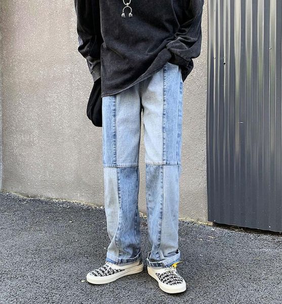 men's jeans 2021 mens denim pants casual slim fit patchwork biker hip hop men with loose straight trousers w1436, Blue
men's jeans 2021 mens denim pants casual slim fit patchwork biker hip hop men with loose straight trousers w1436, Blue