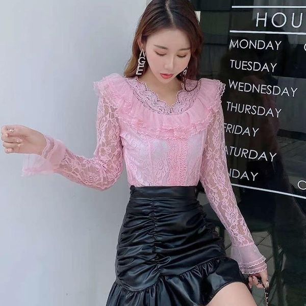 fashion brand korean clothes spring fall style lace ruffles shirts women's clothing blouses ladies spring fall streetwea, White
fashion brand korean clothes spring fall style lace ruffles shirts women's clothing blouses ladies spring fall streetwea, White