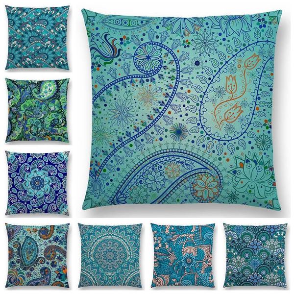 cushion/decorative pillow blue paisley mandala decorative pattern flower plants national style floral stripe cushion cover gorgeous case1
cushion/decorative pillow blue paisley mandala decorative pattern flower plants national style floral stripe cushion cover gorgeous case1