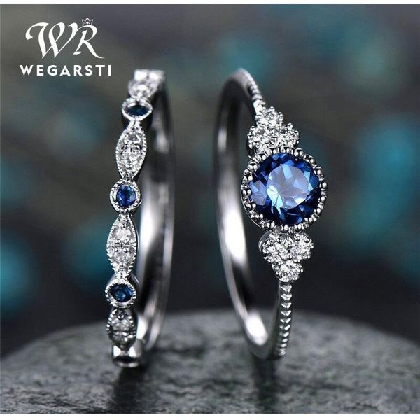 cluster rings wergarsti 925 silver jewelry sparkling perfect blue round cut zircon stone female party engagement wedding ring gift, Golden;silver
cluster rings wergarsti 925 silver jewelry sparkling perfect blue round cut zircon stone female party engagement wedding ring gift, Golden;silver