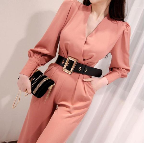 women's 2020 spring summer solid color with belt jumpsuit one piece office wear business casual ankle-length wide leg pants romp1, Black;white
women's 2020 spring summer solid color with belt jumpsuit one piece office wear business casual ankle-length wide leg pants romp1, Black;white