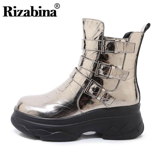 boots rizabina genuine leather women ankle thick bottom buckle zipper leisure shoes winter warm footwear size 34-39, Black
boots rizabina genuine leather women ankle thick bottom buckle zipper leisure shoes winter warm footwear size 34-39, Black
