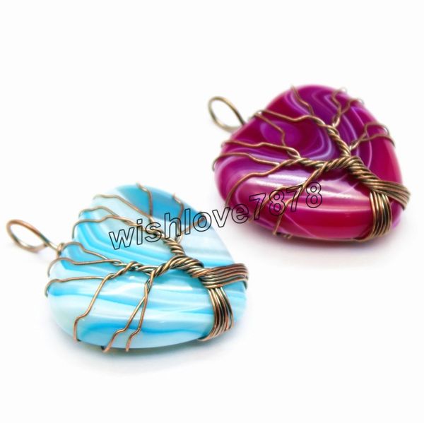 vintage love heart natural agates gem stone pendants charms tree of life wire wrapped quartz pendant for women girls lover lovely gifts, Bronze;silver
vintage love heart natural agates gem stone pendants charms tree of life wire wrapped quartz pendant for women girls lover lovely gifts, Bronze;silver