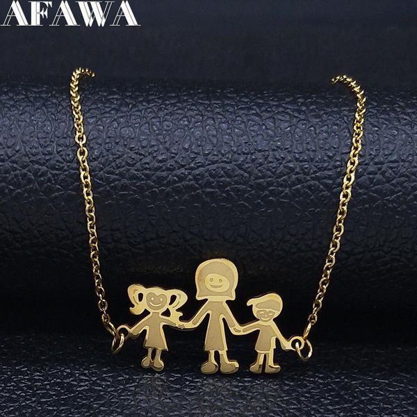 mama daughter son stainless steel statement necklace for women gold color chain jewelry collar mujer mother's day gift n19745, Silver
mama daughter son stainless steel statement necklace for women gold color chain jewelry collar mujer mother's day gift n19745, Silver