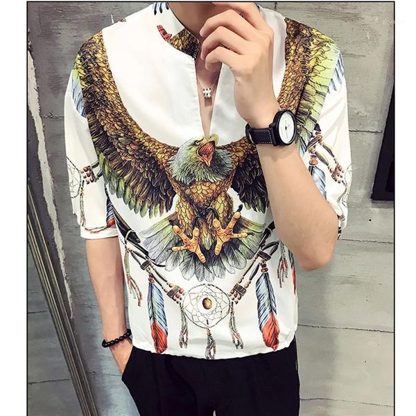 fashion men shirt 2018 summer animal hawk printting mens clothing half sleeve v-neck casual loose mens shirts plus size 4xl1, White;black
fashion men shirt 2018 summer animal hawk printting mens clothing half sleeve v-neck casual loose mens shirts plus size 4xl1, White;black